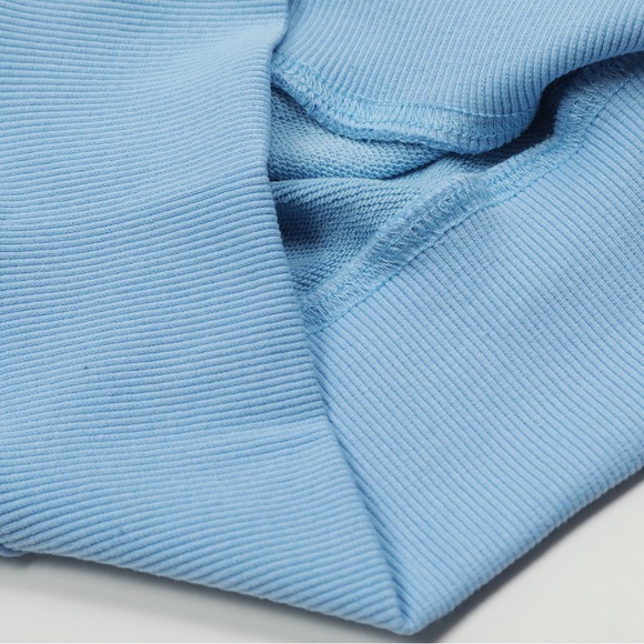 Ami Pale Blue Crewneck Sweatshirt with Heart 'A' Emblem - Picture 4 of 7